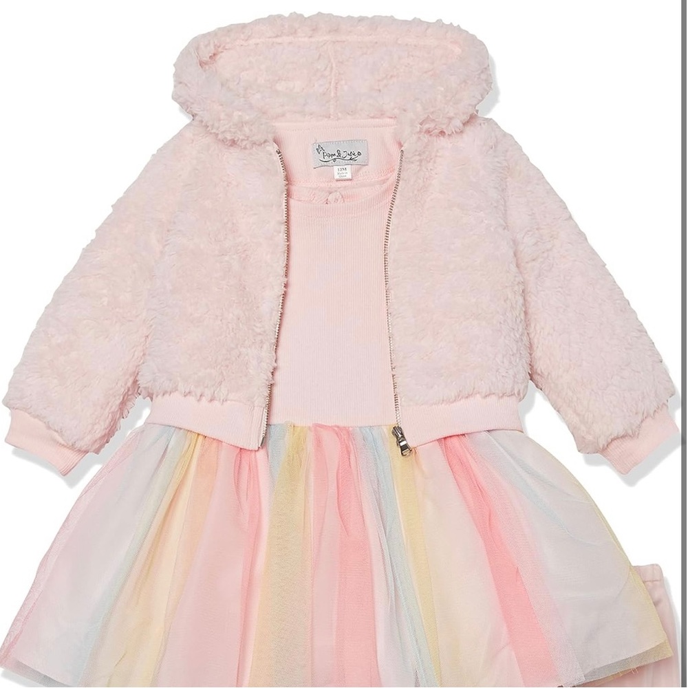 PIPPA & JULIE girls Dress & Sweater Set, 2-piece Outfit